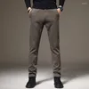 Men's Pants Business Smart Casual Men 2024 Spring And Autumn Solid Color Straight Trousers Male Mid Regular Fit Clothing