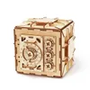 Safe Box Treasure 3D Wood Model Locker Kit DIY Coin Bank Mechanical Puzzle Brain Teaser Projects for Adults and Teens 240108
