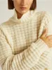 Skirts Set For Women 2024 Wool Cashmere Turtleneck Loose Elegant Long Sleeve Sweater Or High Waist Pleated Casual Skirt