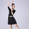 Stage Wear Ruffles Woman Dresses Latin Dance Competition Ballroom Practice Dress Women Elagant Skirt With Safety Pants 2024 Skirts