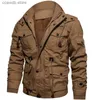 Men's Jackets Men Winter Jackets Military Coats Multi-pocket Cargo Jackets High Quality Male Cotton Casual Winter Coats Warm Parkas Size 6XL T240109