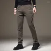 Men's Pants Business Smart Casual Men 2024 Spring And Autumn Solid Color Straight Trousers Male Mid Regular Fit Clothing