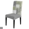 Housses de chaise, ensemble de housses de chaise, Texture de peinture à l'huile verte, housse de siège en Spandex extensible pour cuisine, décoration de maison, salle à manger