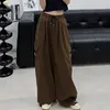 Women's Pants 2024 Women Japanese Vintage Brown Cargo Y2K Harajuku Baggy Trousers Hip Hop Street Fashion Casual Female Oversized Joggers