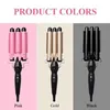 Hair Styling Three tube curling stick Tools Interchangeable Curling Iron Hair Straightener Brush Rotating Ceramic Hair Curler Automaticsupport US UK AU EU Plug