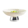 Bowls Fruit Bowl 10.9Inch Large Organizer With Draining Hole Decorative And Vegetable Holder Removable Pedestal