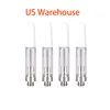 USA Warehouse Th205 Glass Tank Oil Atomizers Ceramic Coil Empty Tank Atomizers fit 510 Thread Battery for Wax Thick Oil Disposable Carts Vaporizer Pen