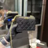 Tasarımcı Çanta Kadınlar Shloulder Çanta Çanta Tasarımcı Lüks Mini Taşınabilir Kutu Kozmetik Ruj Koyun Dinini Siyah Moda Küçük Çantalar Altın Top Dhgate Çanta