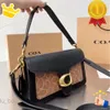 Evening Bags Luxurious Womens Man Tabby Designer Messenger Tote Handbag Real Leather Baguette Shoulder Bag Mirror Quality Square Crossbody Fashion24