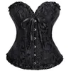 Mulheres Sexy Espartilhos Bustiers Floral Lace Tops Shapewear Burlesque Vintage Espartilho Gótico Cetim Lingerie Corselet Overbust XS - 6XL 240108