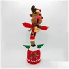 Juguetes de peluche electrónicos Nuevo juguete eléctrico Santa Muñeco de nieve Bailando Cactus Arena Scpture Torciendo P Aprendiendo a hablar y cantar Muñeca 1028 Drop D Ot4Ht