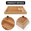 Kitchen Storage Black Walnut Western-style Drawer Type Cutlery Box Desktop Solid Wood Tray Tableware Organizer (Picture