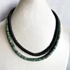 Hängen 3 6mm Africa Turquoise Black Lava Heishi Halsband för män Kvinnor Vulkanisk rockpunk smycken hals krage flicka gåva