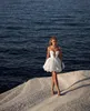 Milla Nova Short A Line Beach Wedding Dresses puffy Sweetheart Satin Wedding Dress lace up back designer bridal gowns