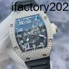 VS Factory Watch Richa Tourbillon Swiss Automatic Ruch RM010 AG WG Shell Outer Diamond Diamond Stół mechaniczny