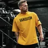 T-shirts New Muscle Fiess Brothers Sports Men's Short Sleeve T-shirt Loose Large Size Round Leading Step Top Base Shirt T240109