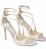 Abito da sposa di design Sandali Azia Scarpe con cinturino incrociato Punta quadrata Tacchi grossi Calzature Sandali Designer Donna Sandali gladiatore EU35-43 Con scatola