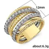 Cluster Rings 2023 New Arrival Luxury Gold Color Silver Color Eternity Band Ring for Women Party Gift Jewelry Wholesale F343 YQ240109