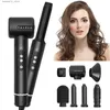 Secadores de cabelo de alta velocidade 7 em 1 modelador de cabelo iônico conjunto de escova de cabelo profissional secador de cabelo 1600W poderoso straghtener de secagem rápida Q240109