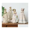 Decoratieve Objecten Beeldjes Europese Victoriaanse Meisje Schoonheid Hars Standbeeld Ornamenten Thuis Woonkamer Desktop Scpture Ambachtelijke Kast Winkel Otw5I