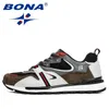 BONA Designer Action Leder Sport Schuhe Mann Turnschuhe Laufschuhe Männer Tennis Männlichen Fuß Schuhe Trendy Fitness 240109