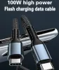 100W Super Charge USB C Kabel QC3.0 5A Schnelles Schnellladen PD Typ C Ladedatenkabel für Samsung S24 Xiaomi LG