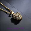 Collier d'amulette de pneus de voiture de luxe bijoux fins 2024 nouveau cuivre micro incrusté de zircon exquis tête de léopard pendentif collier en or véritable avec boîte d'origine