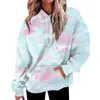 Hoodies للسيدات أزياء TIE DYE SWETSHERT يوميًا متعدد الاستخدامات الربيع غير الرسمي للرياضة في الهواء الطلق Pullover Sudaderas de Mujeres