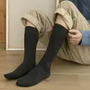 Mäns varma strumpor Vinter tjocka termiska knä Hög lång snö kall kompressionsstrumpor Ben Cover Calf Black Terry Socks Male 240104