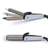 Straighteners Electric Hair Comb 3 in 1 Hair Curler Fast Heating Mini Ceramic Curling Iron+Hair Straightener Flat Iron+Corn Plate Hair Curler