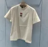 女性Tシャツデザイナートップス春の夏のレターダイヤモンドTシャツコットントップスリムフィットショートスリーブTシャツ