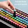 204/100/120/168/262 Colores Markers Pennen Set Schilderij Dubbele Hoofd Borstel Tekening Manga School art Supplies Voor Koreaanse Briefpapier 240108