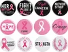 Spille 50 pezzi Spille per bottoni distintivi per la consapevolezza del cancro al seno Nastro rosa Ottobre per lega Diametro 1,73 pollici Regali di sopravvivenza