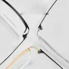 Fashion Business Eyewear Lega ultraleggera HalfFrame Uomo Occhiali da vista di grandi dimensioni Montatura per occhiali da vista ottica 240109