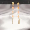 Kolczyki Dangle Delicate Sun Flower Kolk Orange Natural Stone Beat Tęsknnie dla kobiet Czech Luksusowy prezent biżuterii