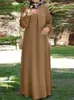 Etniska kläder 2024 Summer Turkiet Muslimsk klänning Kvinnor Modest Islamiska Kaftan i Dubai -stil Abaya Caftan Marocain -klänningar