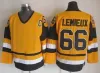 Vintage 66 Lemieux Maglie da hockey Nero 75esimo Blu 1991 Nation Team Retro CCM Camicie rosse cucite Maglia Galles Uomo M-Xxxl 42