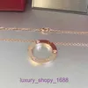 Collier de pneus de voiture pour femmes et hommes boutique en ligne carte plaquée or anneau unique gros gâteau 18 carats rose mode vis serti pendentif diamant avec boîte d'origine Pan YJ