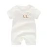 High quality Jumpsuits Fashion Label Newborn Infant Baby Boys and girls Letter Romper Designer NEW Baby Clothes 100 cotton Brand 1354734