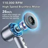 Hair Dryers YAWEEN Negative Ion 110000RPM High-Speed Hair Dryer Professional Hair Dryer Low Noise LED Light Temperature Display Fast Drying Q240109