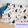 150x200cm Couverture de créateur blanche douce Manta Fleece Jette Canapé-lit Avion Voyage Plaids Serviette Couvertures Luxueux Cadeau pour Enfant Adulte En Gros