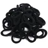 Accessoires pour cheveux 50-200pcs couleurs bandes élastiques élevées femmes filles bande de cheveux noire attaches en caoutchouc porte-queue de cheval chouchous headrope chapeaux