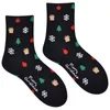 12 paires de chaussettes en coton d'hiver pour femmes de noël impression confortable femme vêtements chaussettes de haute qualité Sport thermique Harajuku chaussette 240109