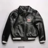 Black Avirex Lapel Sheepes Sheet Jacket Suit Dustical Flight Suit 1975 USA