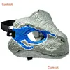 Autres événements Fournitures de fête Dragon Dinosaur Masque Latex Horreur Couvre-chef Halloween Cosplay Costume Scared Reliever Jouets peuvent ouvrir Mo D Dhmq6