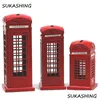 Dekorativa föremål Figurer London Telefonbås Red Die Cast Money Box Piggy Bank UK Souvenir S For Kids Home Chilmy Decora Dhju4