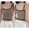 Yoga Outfit Femmes Tube Top Summer Sports Bras Femmes Sexy Crop Tops Soutien-gorge Femme Camisole Gilet Amovible Coussin De Poitrine Push Up