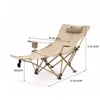 Mobilier de Camping en plein air, chaise de plage Portable, dossier haut, confortable et décontracté, pliable, pliable, WKOC