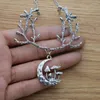 Pendant Necklaces 12pcs Magic Wiccan Mushroom Necklace Antler Branches Witch Fantasy Forest Jewelry