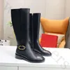 Thigh-High boots mirror quality leather long boots for woman brown black color womens shoes gold metal buckle boots fashion sexy female shoes spring antumn dhgate